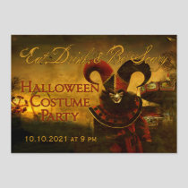 Creepy Jester Carnival Halloween Invitation