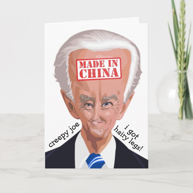CREEPY JOE BIDEN FUNNY BIRTHDAY CARDS (Front)