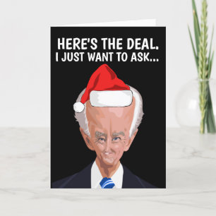 CREEPY JOE BIDEN SNIFF CHRISTMAS GREETING CARD