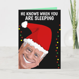 CREEPY JOE BIDEN SNIFF CHRISTMAS GREETING CARD