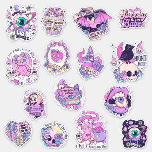 Cute Kawaii Mini Pastel Icons Stickers Stock Vector (Royalty Free)  1780387676