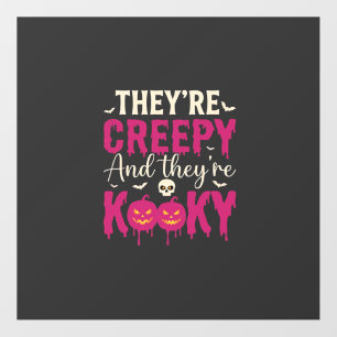 Creepy Kooky Halloween Skull Pumpkin Design_1 Floor Decals