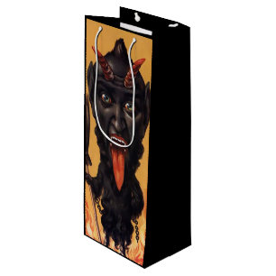 Creepy Krampus Wine Gift Bag