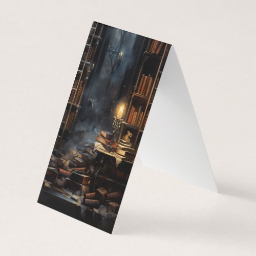 Creepy Library Folding Bookmarks Bookmarkers Business Card