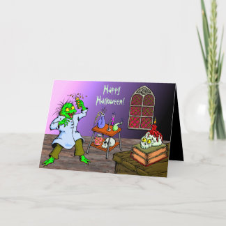 Creepy Mad Science Lab Halloween Card