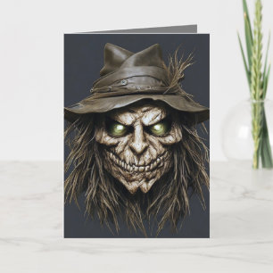 Creepy Man Halloween Holiday Card