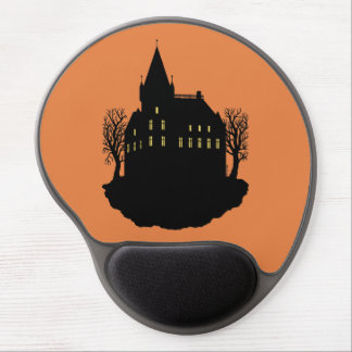 Creepy Mansion in Silhouette Gel Mouse Pad