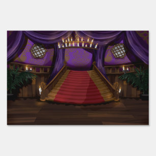 Creepy Mansion Stairway Sign