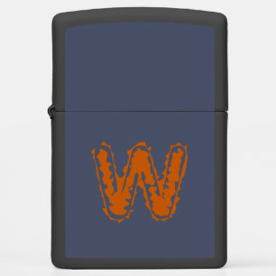 Creepy Monogram Clashing Orange on Blue Zippo Lighter
