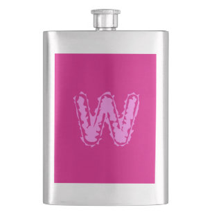 Creepy Monogram Pink on Pink Flask