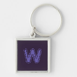 Creepy Monogram Purple on Purple Keychain