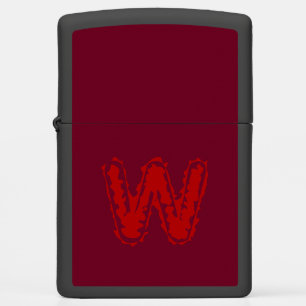 Creepy Monogram Red on Red Zippo Lighter