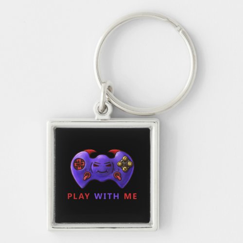Creepy monster game controller Play with me  Keychain