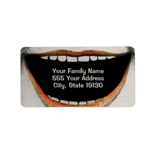 Creepy Mouth Label