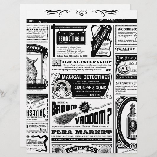 creepy newspaper (Front/Back)