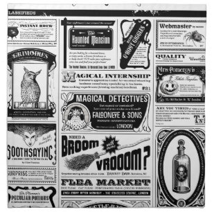 creepy newspaper cloth napkin