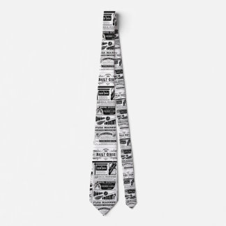 creepy newspaper neck tie