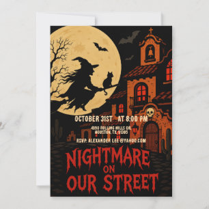 Creepy Nightmare Street Halloween Party Invitation