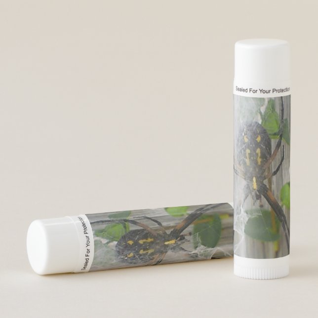 Creepy October Banana Spider Seasonal Lip Balm (Front)