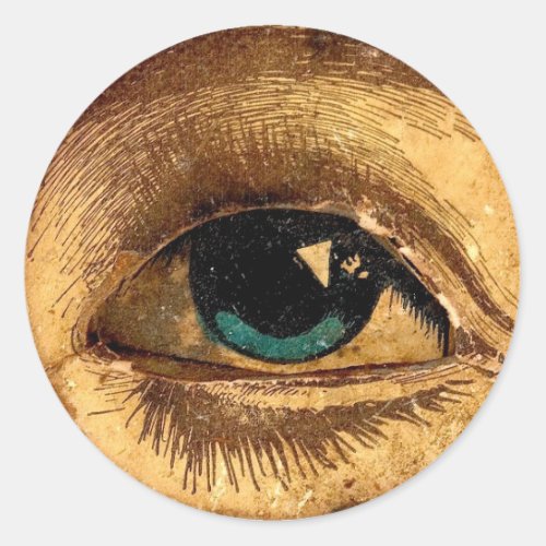 Creepy Odd Eye Ball Looking At You Classic Round Sticker
