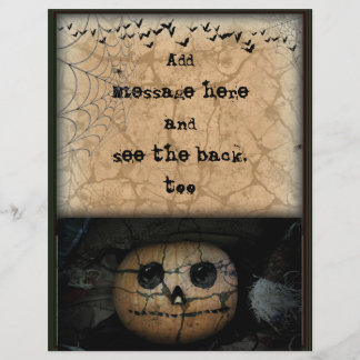 Creepy Orange Pumpkin Jack-o-Lantern