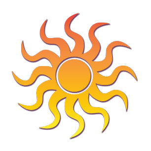 Creepy Orange Sun Running T-Shirt   Spooky Art