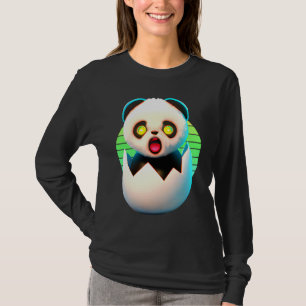 Creepy Panda hatches from egg T-Shirt