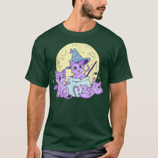 Creepy Pastel Goth Soft Goth Emo Evil Cats With Mo T-Shirt