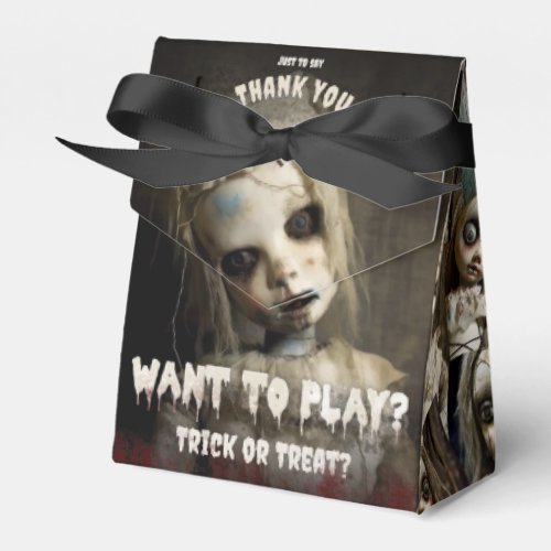 Creepy Playmate Spooky Possessed Doll Halloween Favor Boxes