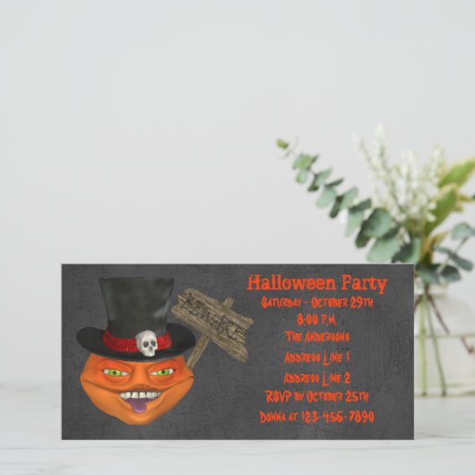 Creepy Pumpkin Face Halloween Party (Standing Front)