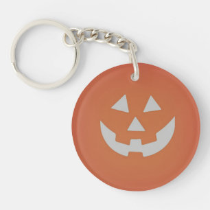 Creepy Pumpkin Halloween Keychain