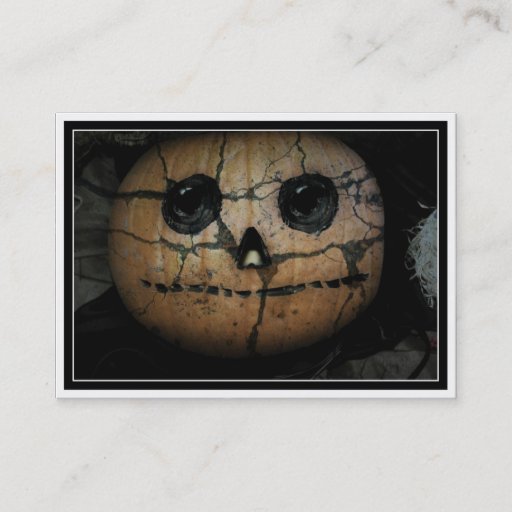 Customizable Creepy  Pumpkin Jack-o-Lantern Business Card