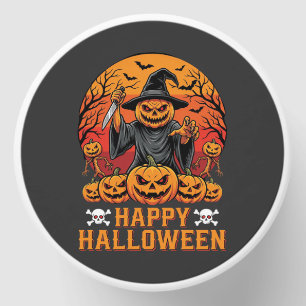Creepy Pumpkin Witch Happy Halloween Vector Design Mini Candle Favors