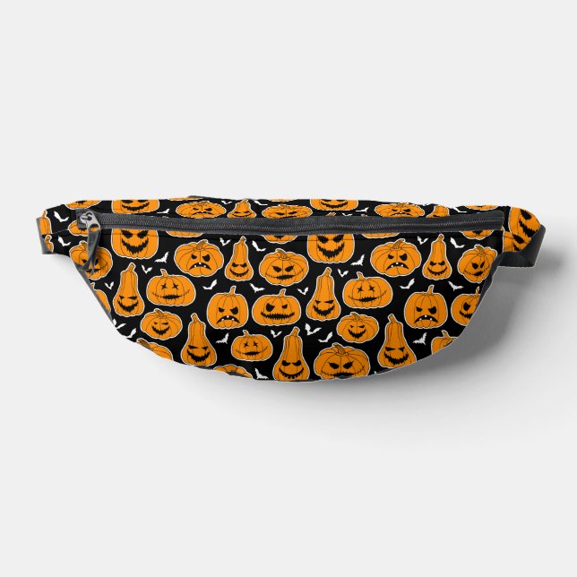 Creepy Pumpkins Patterned Halloween Fanny Pack (Lay Down)