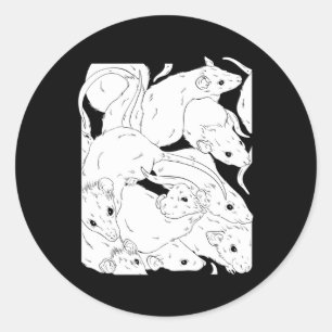 Creepy Rat King I Wicca Witch Pastel Goth Rats Classic Round Sticker