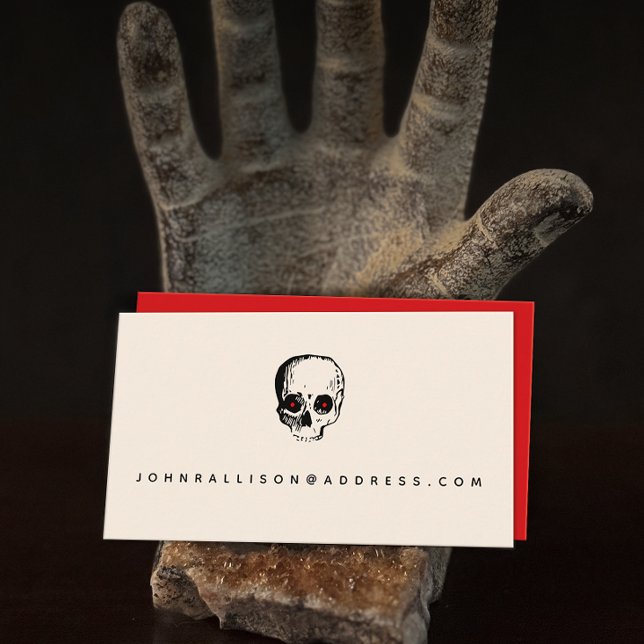 Creepy Red Eye Skull Calling Card (Creator Uploaded)