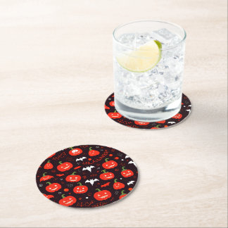 Creepy Red Halloween Coasters with Spooky Designs!
