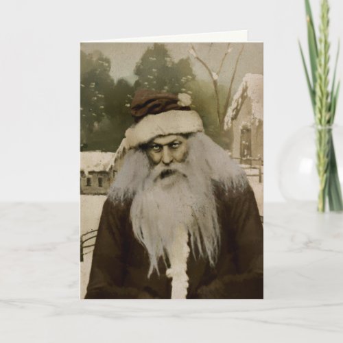 Creepy Santa Christmas Card