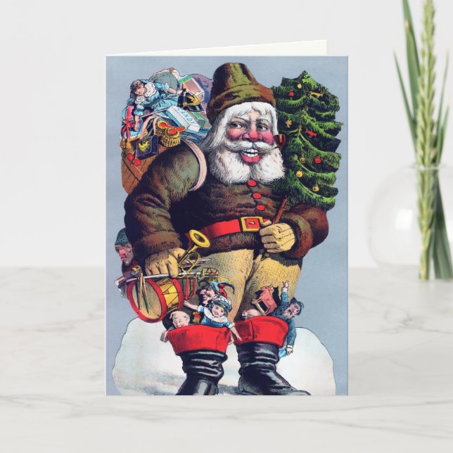 Creepy Santa Christmas Card (Front)