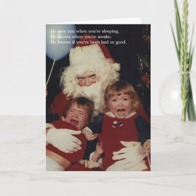Creepy Santa Christmas Cards (Front)