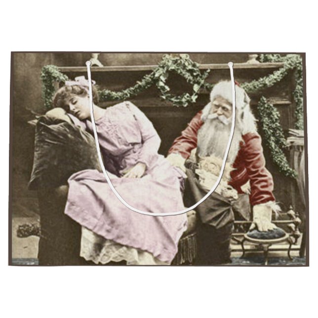 Creepy Santa Large Gift Bag (Front)