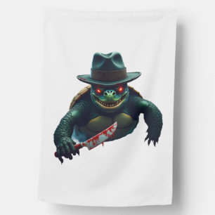 Creepy Scary Halloween Turtle T-Shirt House Flag