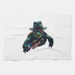 Creepy Scary Halloween Turtle T-Shirt Kitchen Towel