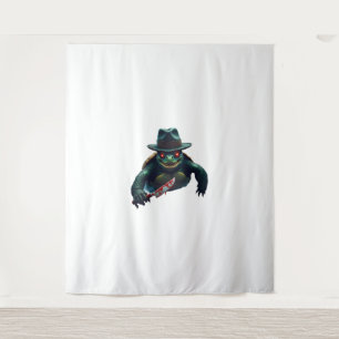 Creepy Scary Halloween Turtle T-Shirt Tapestry