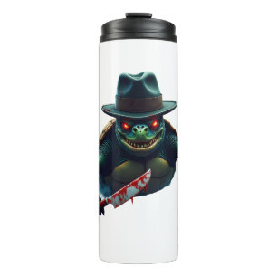 Creepy Scary Halloween Turtle T-Shirt Thermal Tumbler