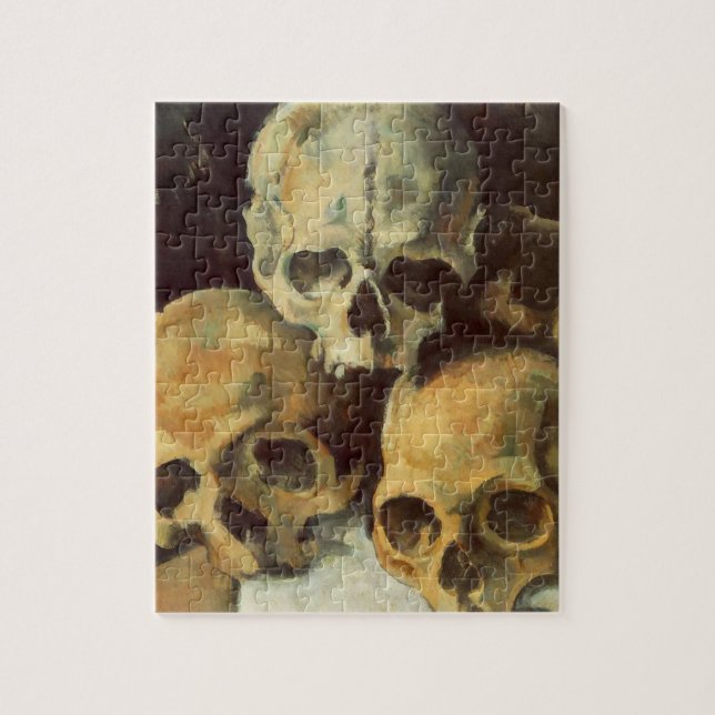 Creepy Scary Skulls Vintage Halloween Jigsaw Puzzle (Vertical)