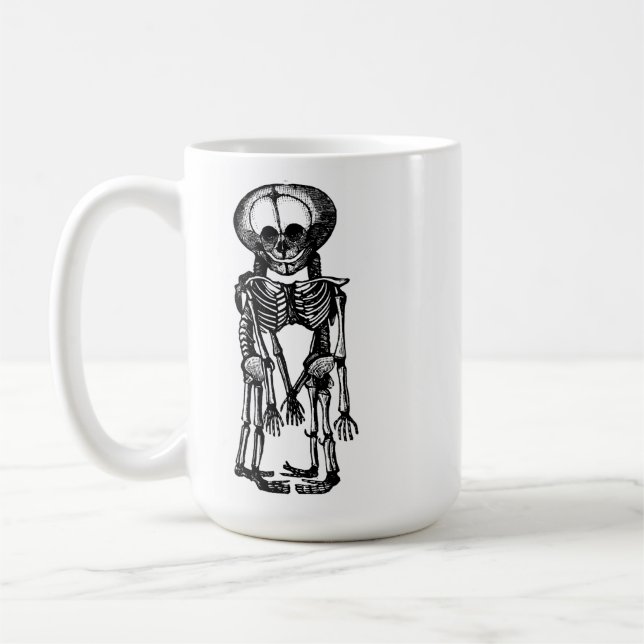 creepy siamese twins skeleton kids anatomy art coffee mug (Left)