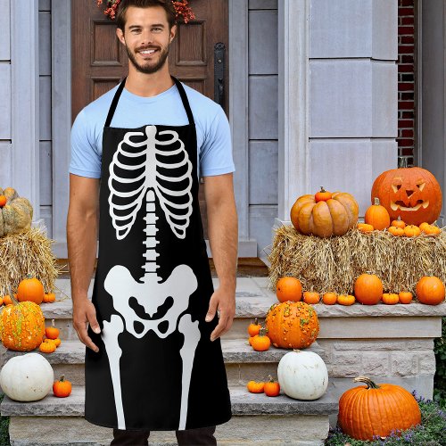 Creepy Skeleton Halloween Apron