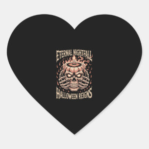Creepy Skeleton Hands Pumpkin Skull Heart Sticker