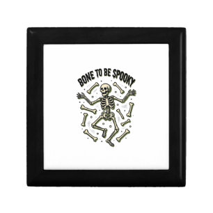 Creepy Skeleton Shirt Vintage Halloween Bones Desi Gift Box